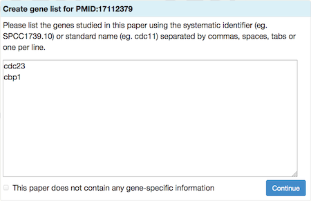 gene list box