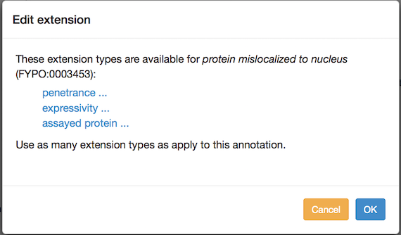 FYPO annotation extension options